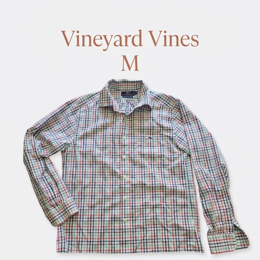 Vineyard Vines Mens Plaid Button Down Shirt Slim Fit Tucker M